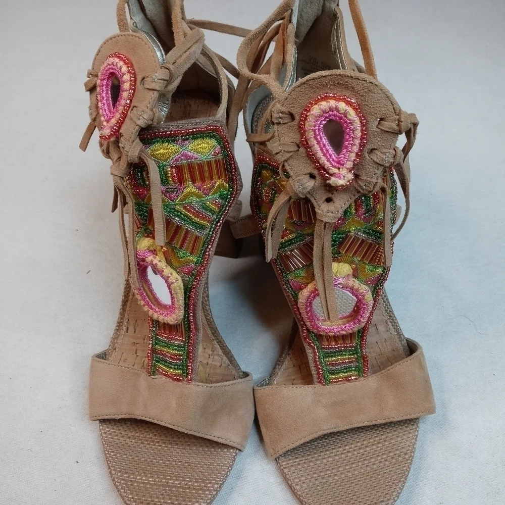 SAM EDELMAN Brown Leather ‘Yvette’ Embellished mir